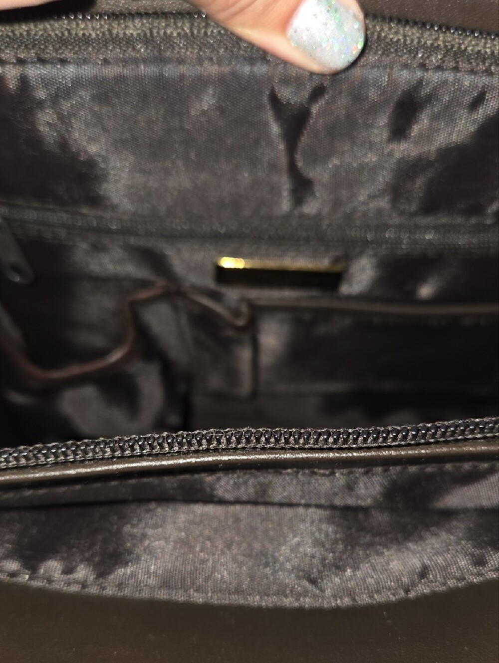 Giani Bernini Dark Brown Genuine Leather Satchel with Top Handles - Picture 6 of 12